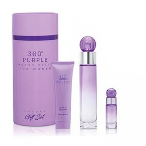 Perry Ellis 360 Purple Perfume Deluxe Gift Set 3pc Women